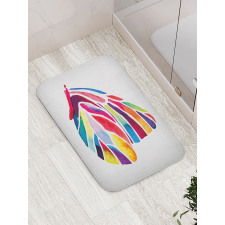 Colored Butterfly Bath Mat