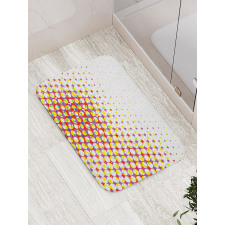 Colorful Halftone Effect Bath Mat
