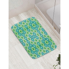 Vector Pattern Flowers Bath Mat