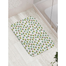 Cactus and Suculent Print Bath Mat