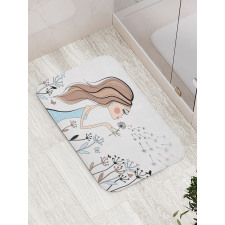 Dandelion Flower Spring Bath Mat