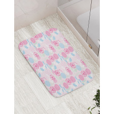 Flowers Ivy Leaves Buds Bath Mat