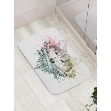 Wild Tribe Animal Wolf Bath Mat