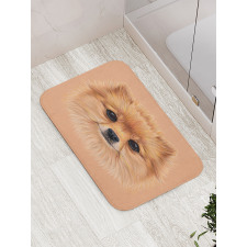 Vintage Pomerian Dog Bath Mat