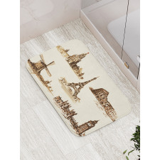 European Landmarks City Bath Mat