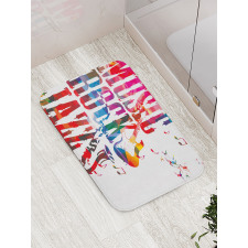 Rock Jazz Lettering Bath Mat