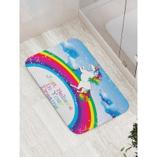 Unicorn Rainbow Fantasy Bath Mat