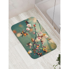 Pink Cherry Sakuras Bath Mat