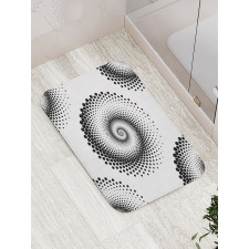 Spiral Dots Pattern Bath Mat