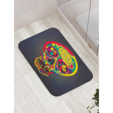 Colorful Skull Bath Mat