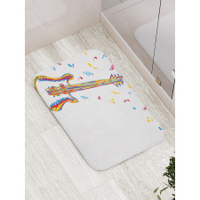 Doodle Style Guitar Art Bath Mat