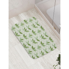 Palm Leaves Geometric Bath Mat