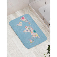 World Continents Bath Mat