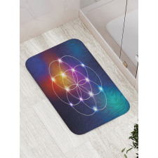 Circles Grid Esoteric Bath Mat