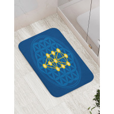 Flower of Life Pattern Bath Mat