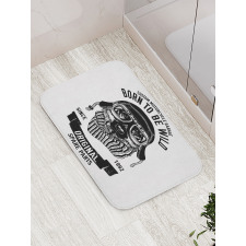 Words Motorcycle Rider Bath Mat