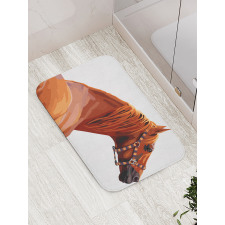 Race Jokey Horse Nature Bath Mat