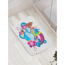 Season Hot Beach Vbes Bath Mat