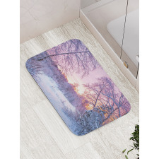 Braches Snowy Sunset Bath Mat