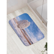 Winter Snow Landscape Bath Mat