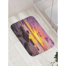 Sunset Idyllic Beach Bath Mat