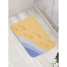 Footprints Sand Seaside Bath Mat
