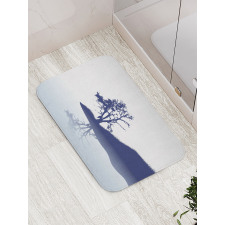 Lonely Tree by Lake Bath Mat