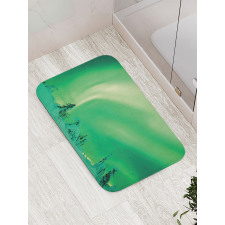 Icy Pine Tree Bath Mat