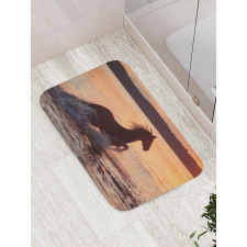 Horse Sea at Sunset Bath Mat