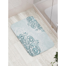 Shabby Plant Petals Swirl Bath Mat