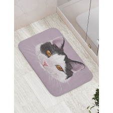 Pet Cat Kitty Portrait Bath Mat