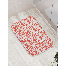 Polka Dots on White Back Bath Mat