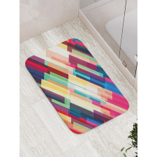 Geometric Color Lines Bath Mat