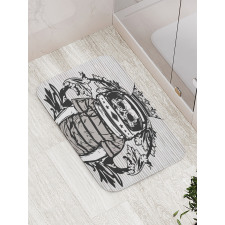 Skull Astronaut Man Bath Mat