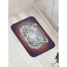 Tiger from Outer Space Bath Mat