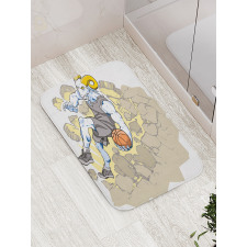 Farm Sheep Basketball Bath Mat