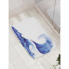 Aquatic Storm Blue Waves Bath Mat