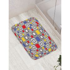 Colored Mosaic Square Bath Mat