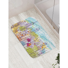 Landscape Skyscrapes Bath Mat