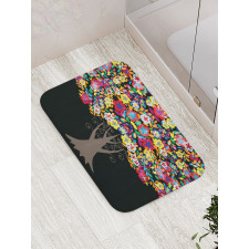 Floral Trees Blossoms Bath Mat