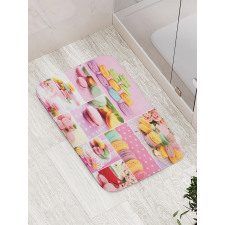 Macaroons Napkins Dots Bath Mat