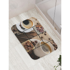 Coffee Mugs Wood Table Bath Mat