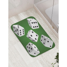 Casino Rolling Dice Set Bath Mat