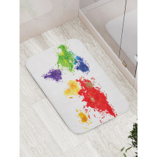 World Map Artwork Bath Mat