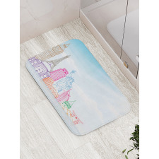 European Cities Landmarks Bath Mat