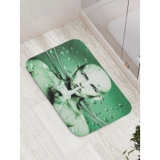 Robot Girl in Glass Bath Mat