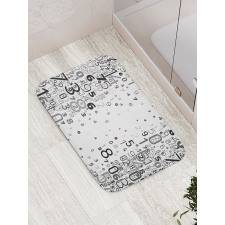 Mathematic Numbers Image Bath Mat