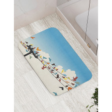 Animals Bird Silhouettes Bath Mat