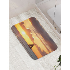 Boat in Sewith Sunset Bath Mat