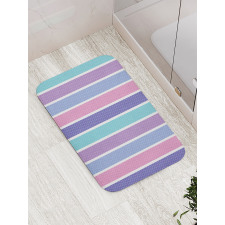 Polka Dot with Stripes Bath Mat